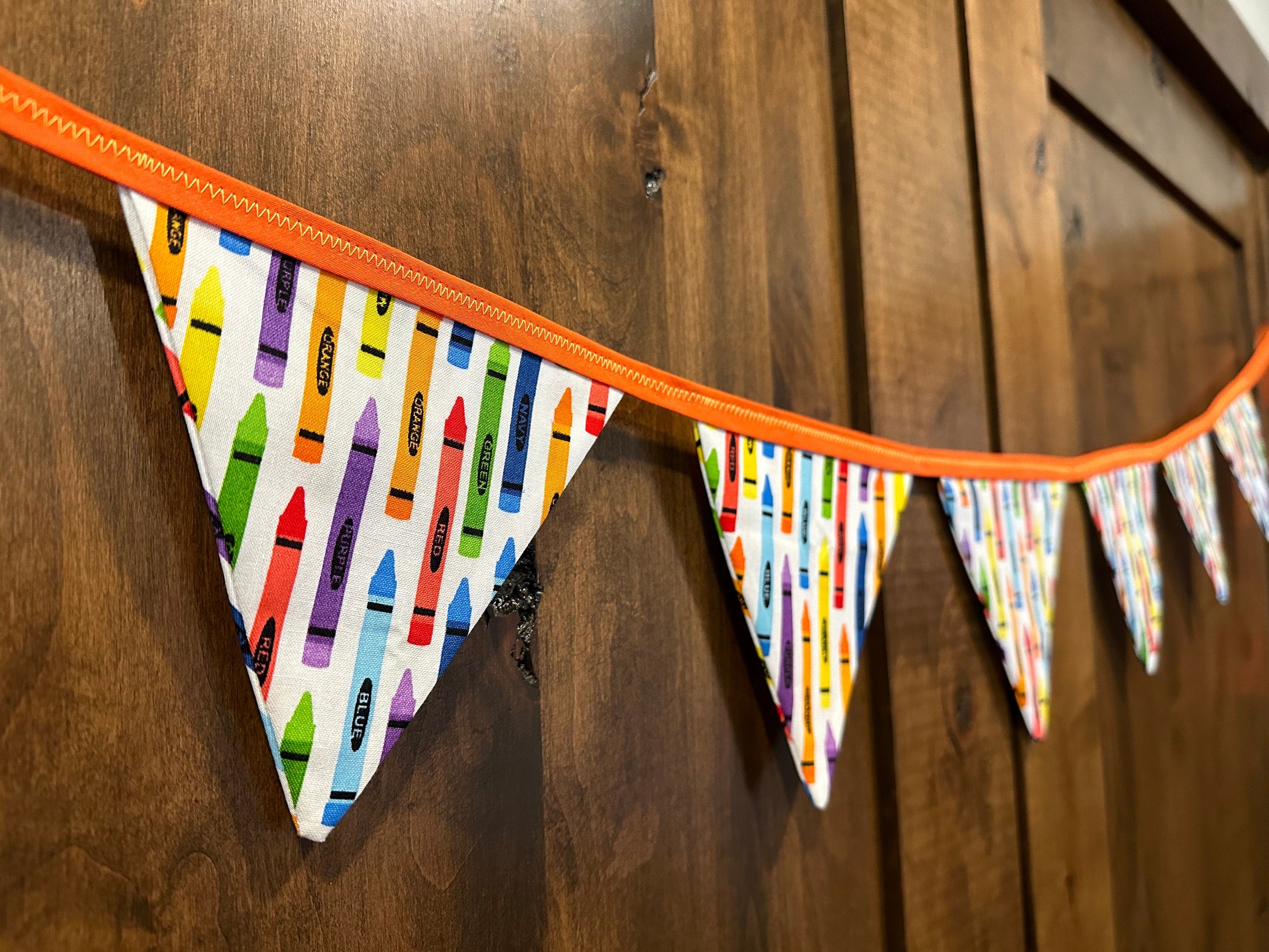 Crayons Classroom Fabric Banner