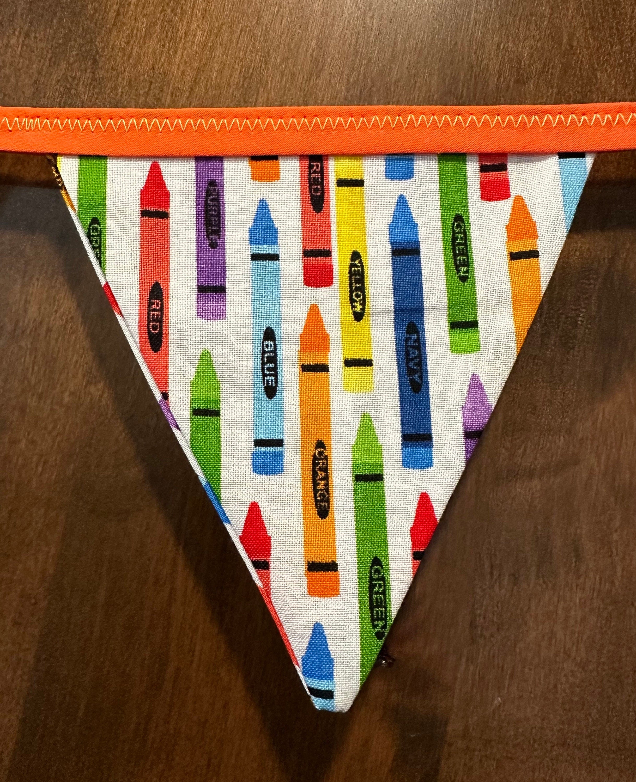 Crayons Classroom Fabric Banner