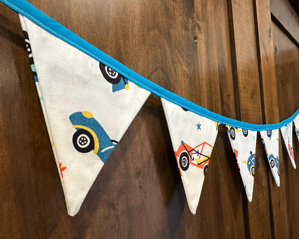 Race Car Fabric Banner