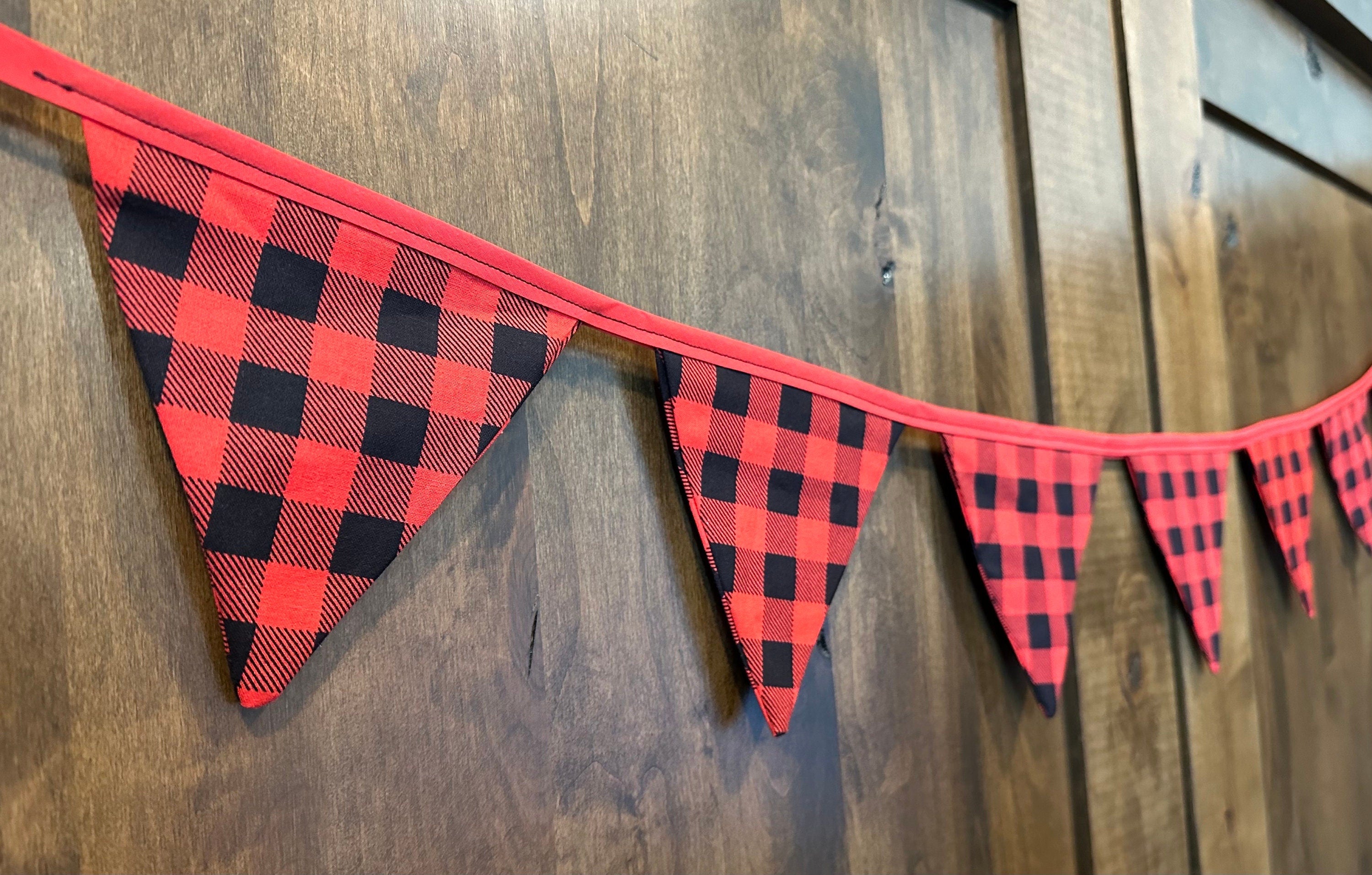 Buffalo Check Fabric Banner