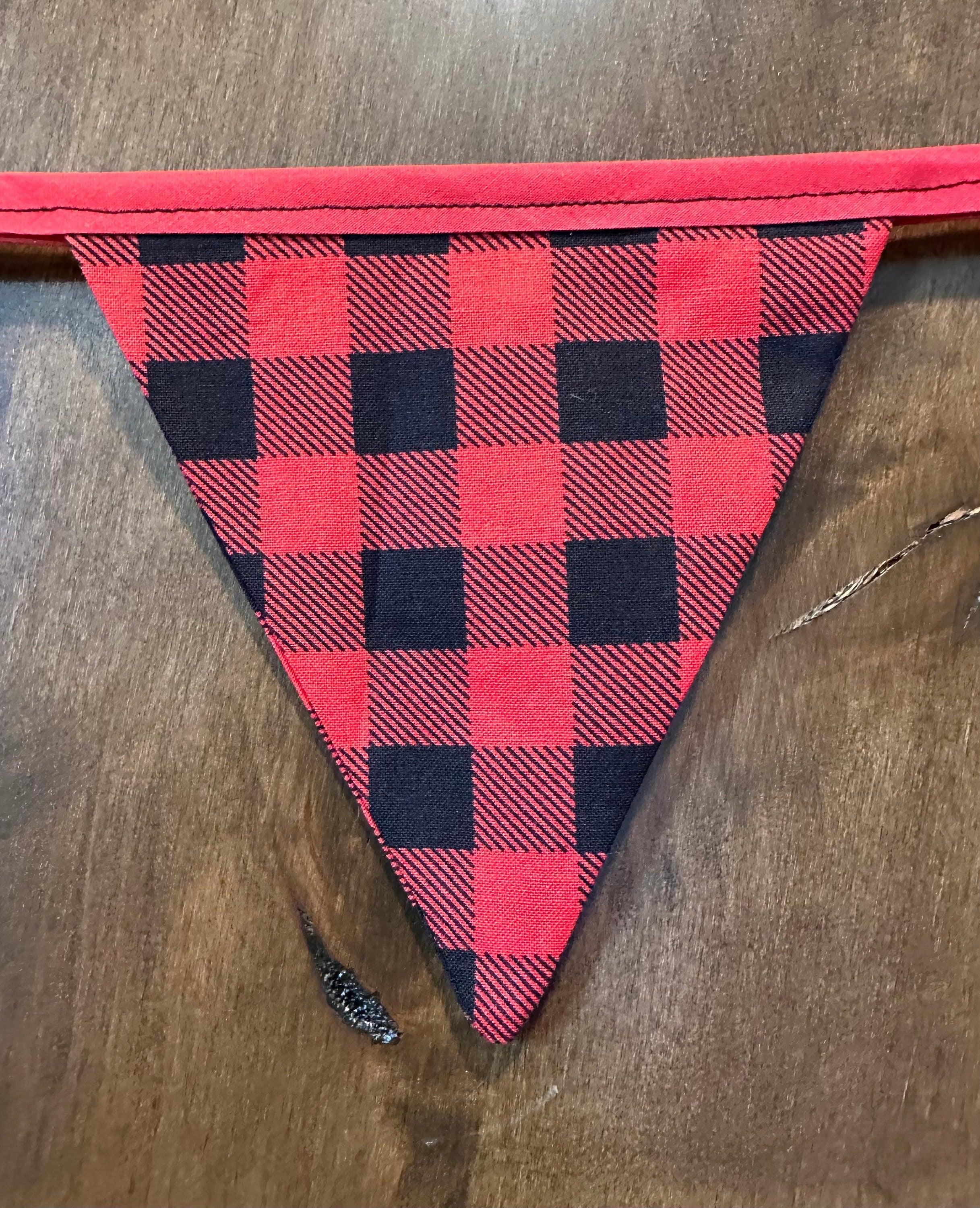 Buffalo Check Fabric Banner